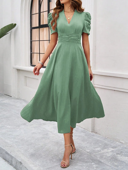 ELEGANT V-NECK PRINCESS DRESS