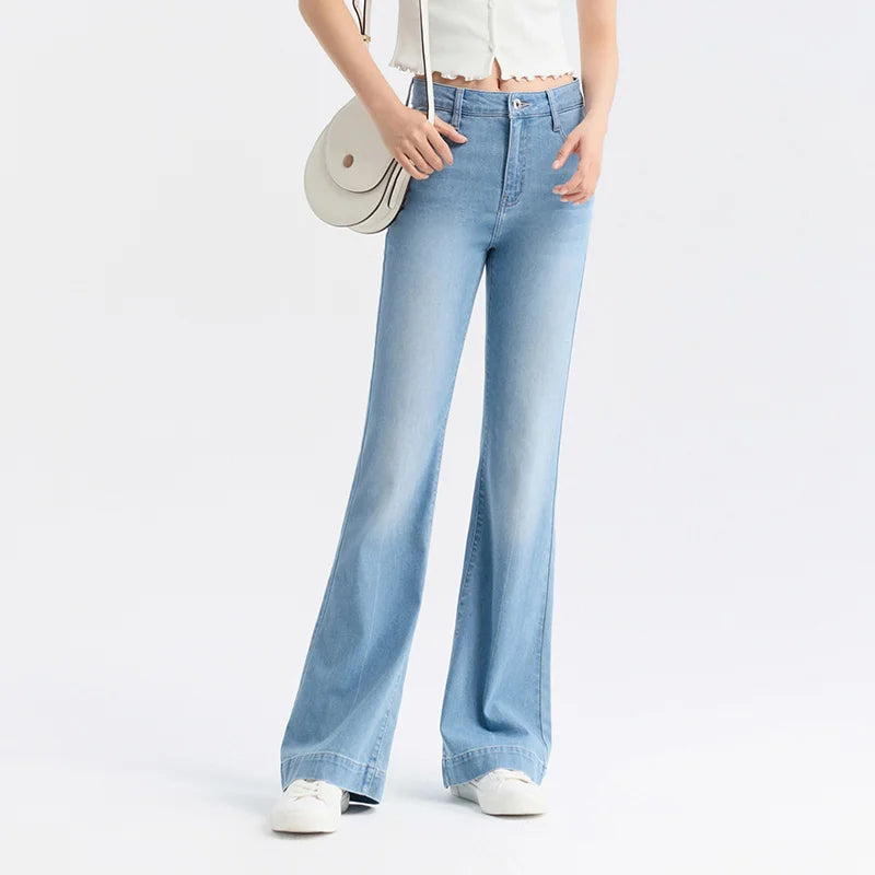 STYLISH MI-WAIST BOOTCUT JEANS mfoya