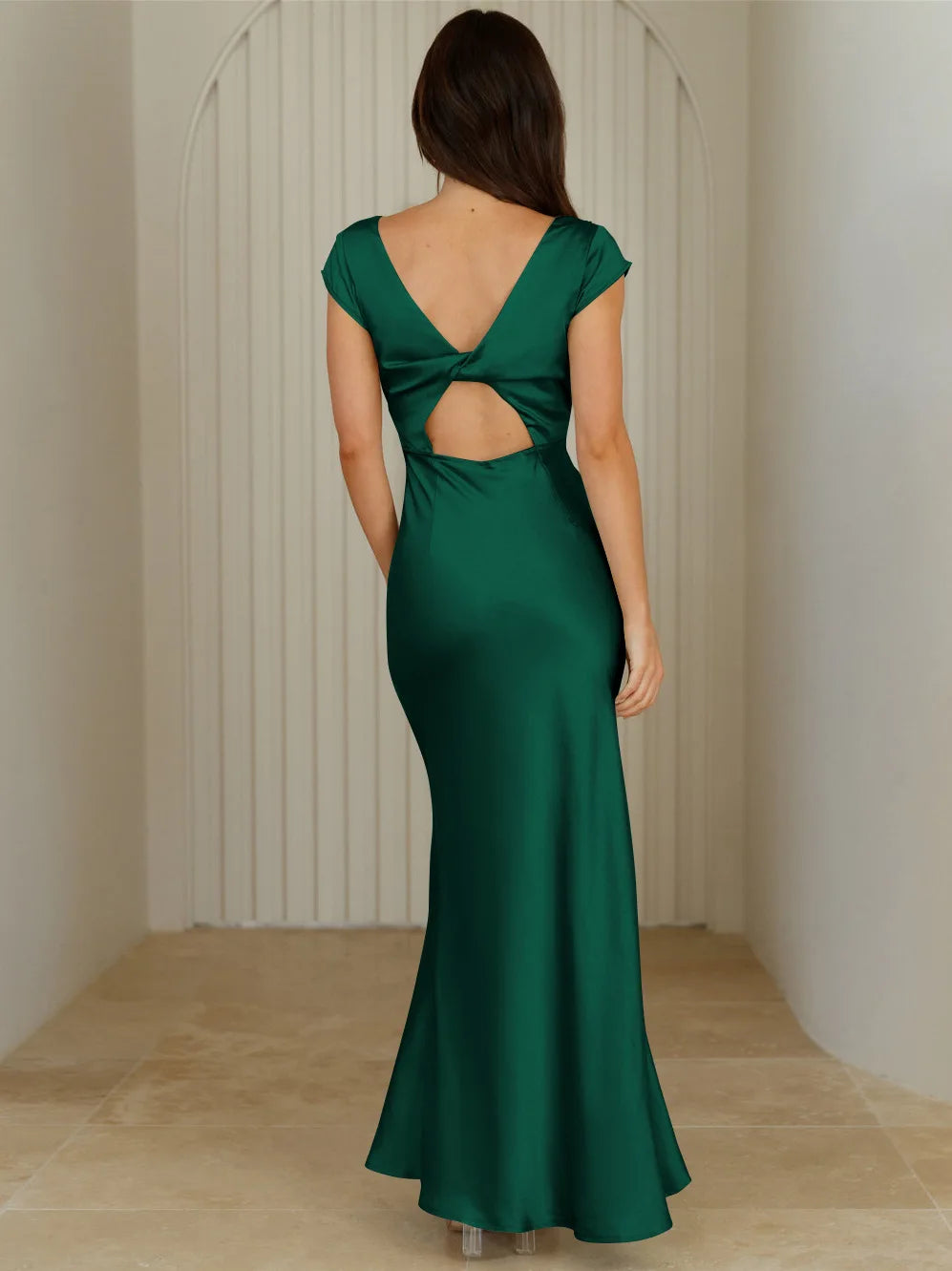 ELEGANT SATIN MERMAID DRESS mfoya