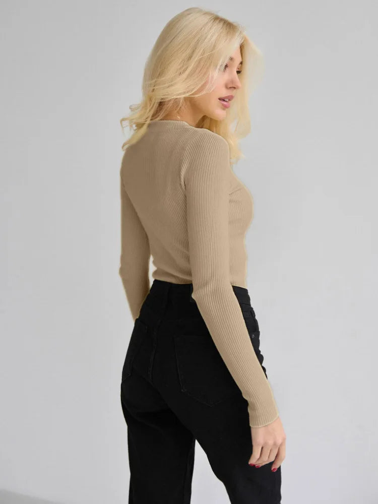 KHAKI SIPPER DETAIL SLIM PULLOVER mfoya