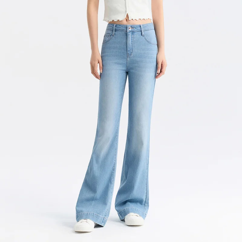 STYLISH MI-WAIST BOOTCUT JEANS mfoya