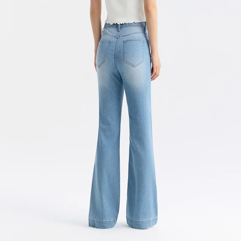 STYLISH MI-WAIST BOOTCUT JEANS mfoya