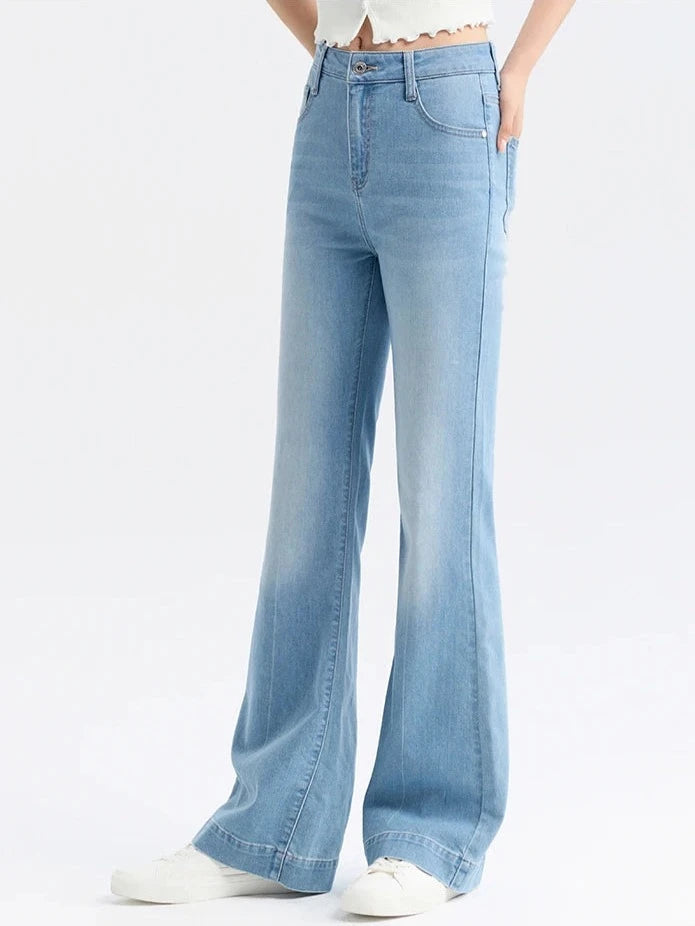 STYLISH MI-WAIST BOOTCUT JEANS mfoya