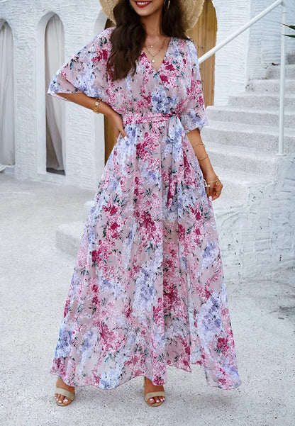 PINK_BOHO_LACE-UP_MAXI_DRESS