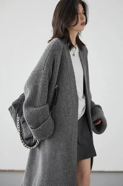 LONG KNIT CARDIGAN COAT