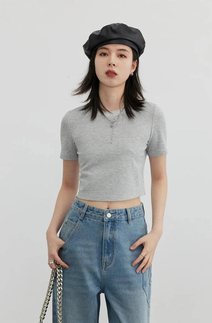 U-SHAPED HOLLOW CROP TOP mfoya