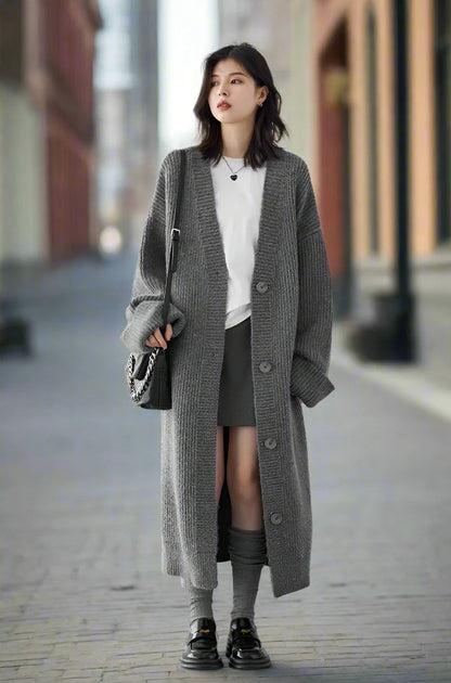 LONG KNIT CARDIGAN COAT