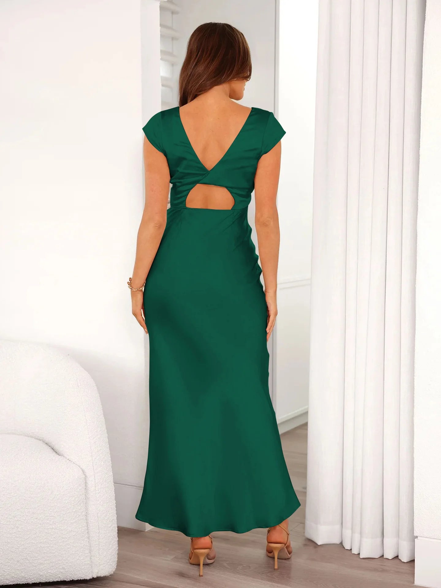 ELEGANT SATIN MERMAID DRESS mfoya