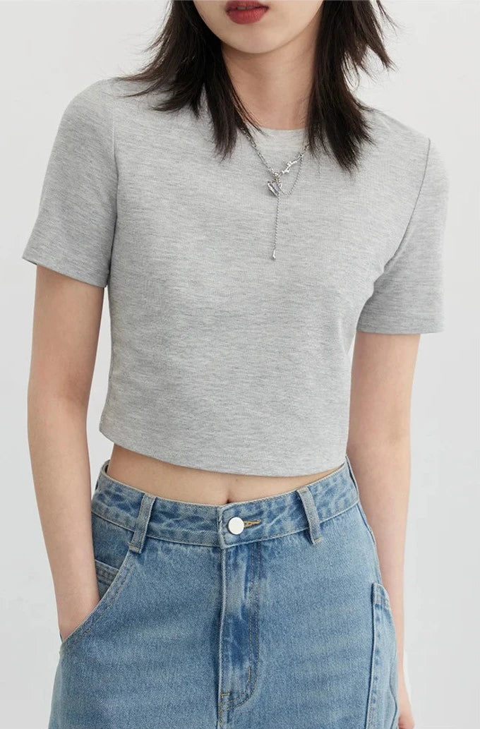 U-SHAPED HOLLOW CROP TOP mfoya