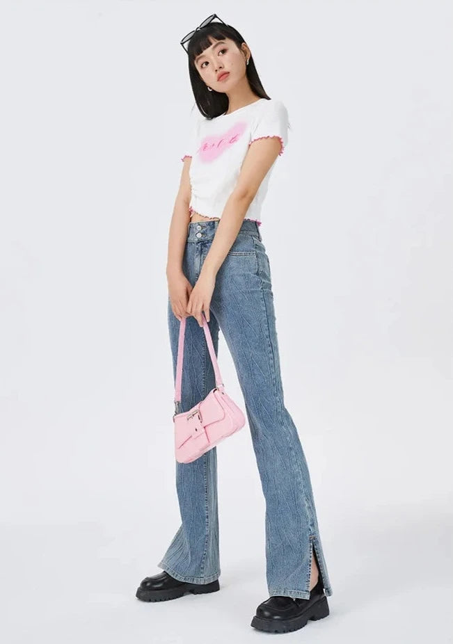 BOOTCUT SPLIT FLARE JEANS mfoya