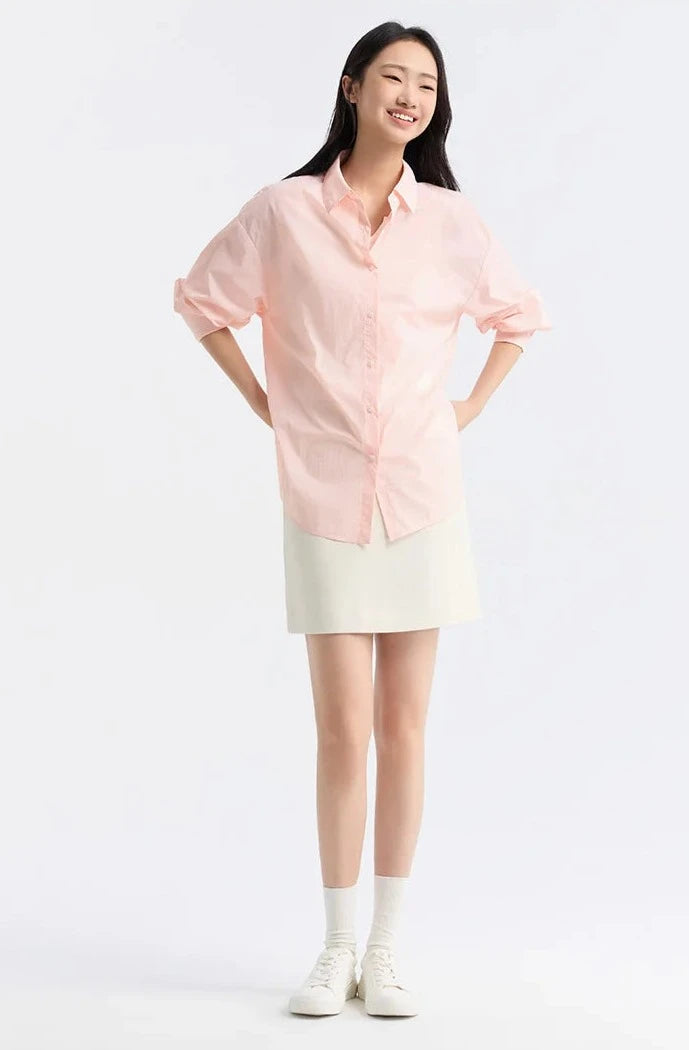 PINK CHIC CASUAL NYLON SHIRT