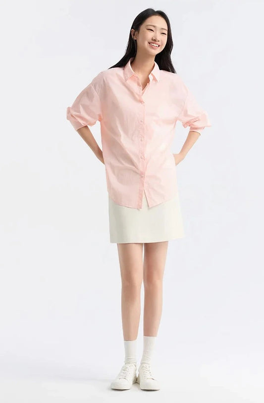 PINK CHIC CASUAL NYLON SHIRT mfoya