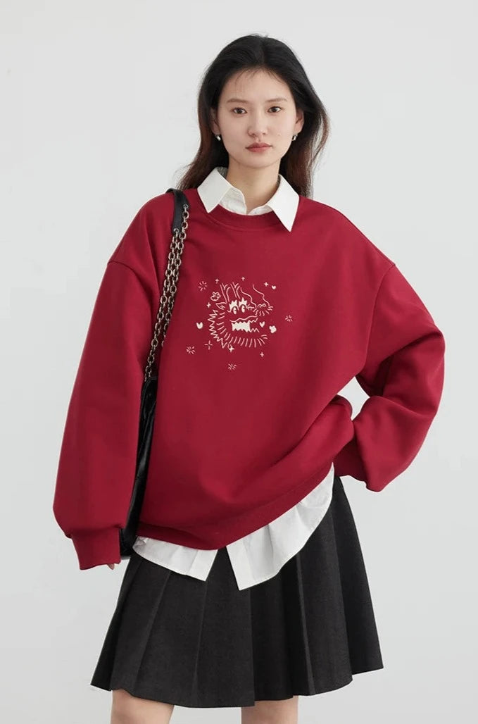 PLUSH FOX FLEECE SWEATSHIRT mfoya