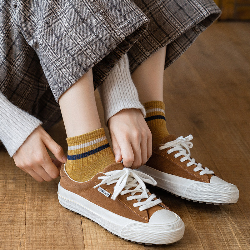 STRIPED LOW TUBE SOCKS mfoya