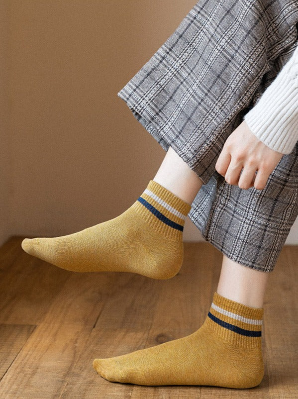 STRIPED LOW TUBE SOCKS mfoya