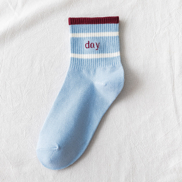 LETTER PATTERNED SOCKS mfoya